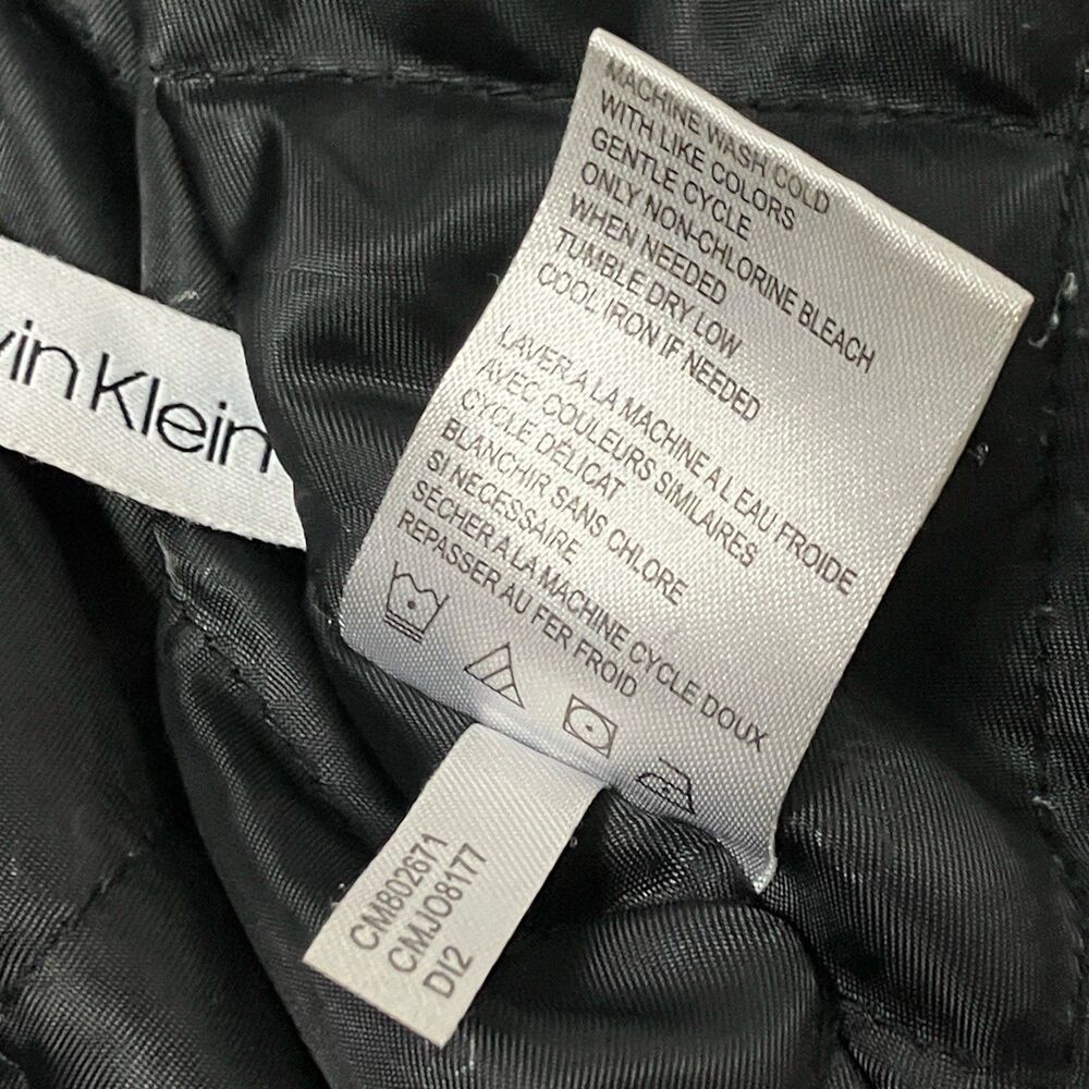 Calvin Klein Jacket Mens L Navy Hooded Full Zip Insulated Lightweight Casual - Picture 15 of 16